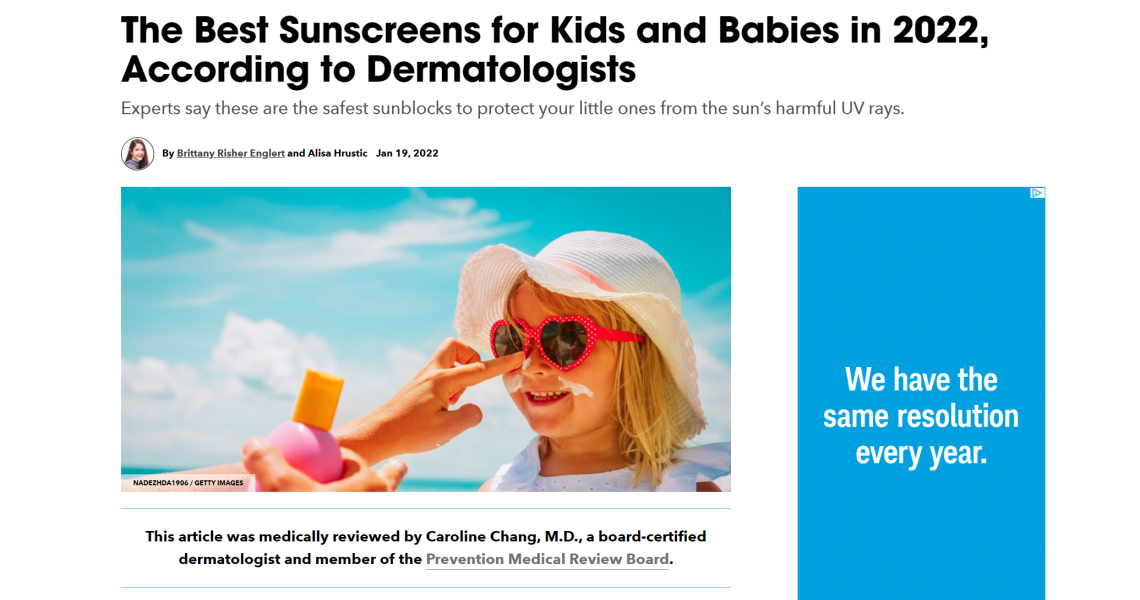 The Best Sunscreens for Kids and Babies in 2022, According to Dermatologists