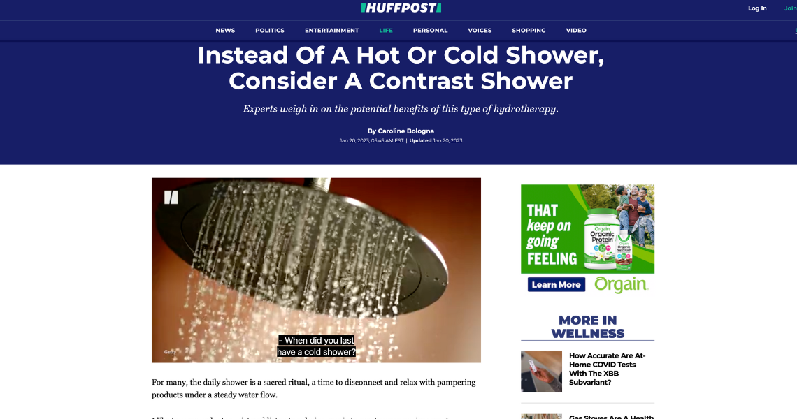 Instead Of A Hot Or Cold Shower, Consider A Contrast Shower
