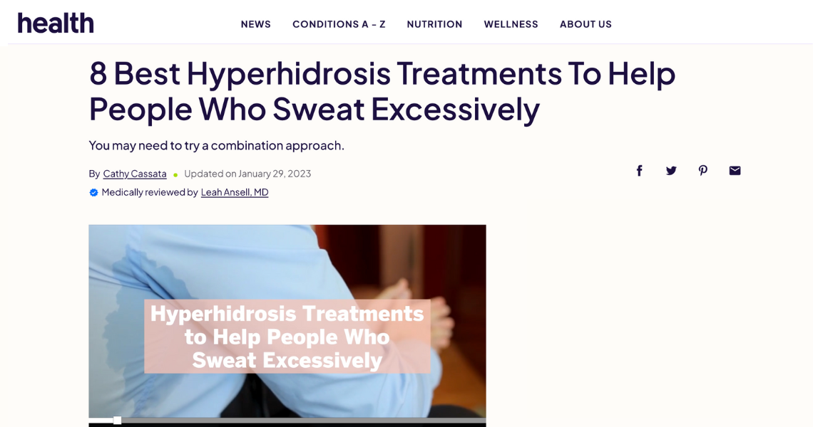 8 Best Hyperhidrosis Treatments To Help People Who Sweat Excessively