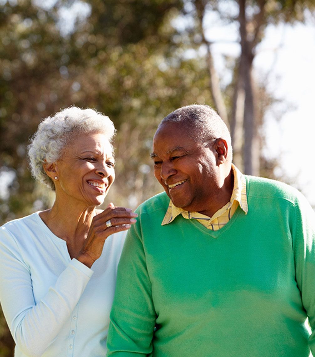 couple smiling at each other