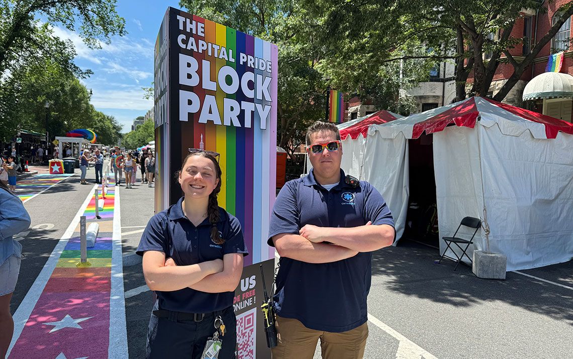 GW Operational Medicine team at the Capital Pride Block Party