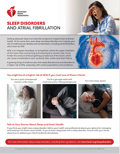 Sleep disorders and atrial fibrillation