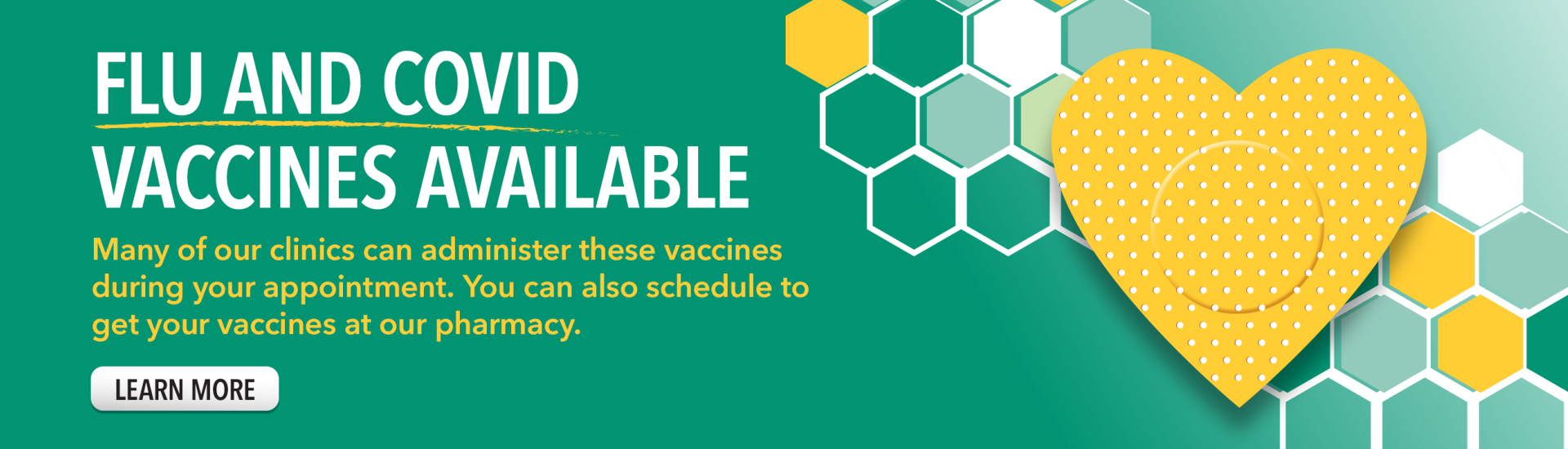 Flu & COVID Vaccines Available Click Here for More information