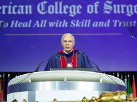 Dr. Sidawy being installed as ACS President