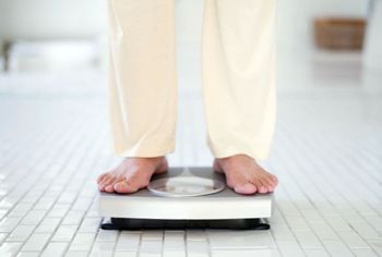 Person standing on the scale