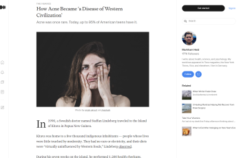 How Acne Became ‘a Disease of Western Civilization’ article screenshot