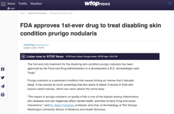FDA approves 1st-ever drug to treat disabling skin condition prurigo nodularis